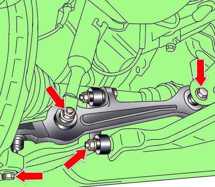 Skoda fabia: снятие и установка рычага передней подвески - передняя подвеска - инструкция по эксплуатации автомобиля skoda fabia