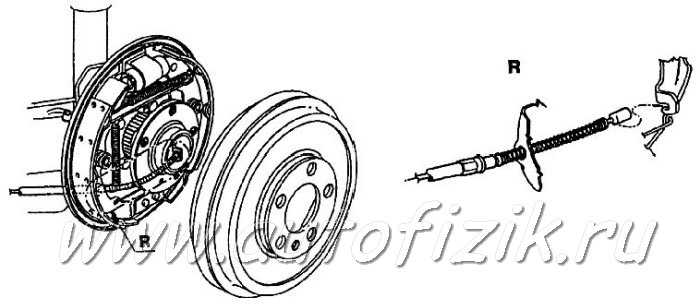 Skoda felicia замена башмаков барабанных тормозных механизмов задних колес