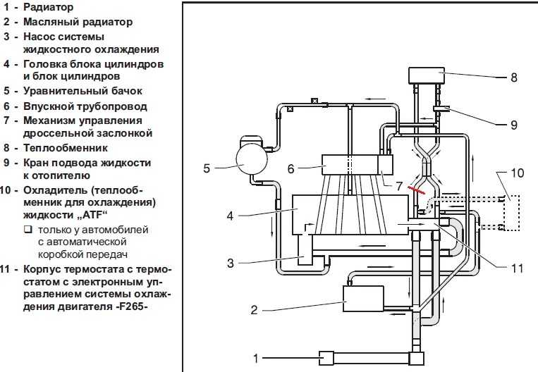 Схема системы охлаждения двигателя bfq