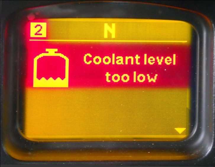 Coolant level low bmw