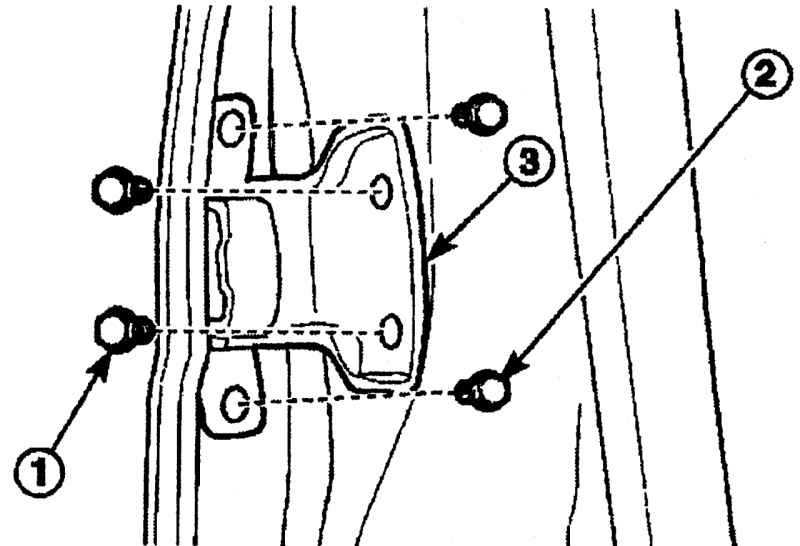 Снятие, установка и регулировка компонентов замка двери задка - skoda felicia