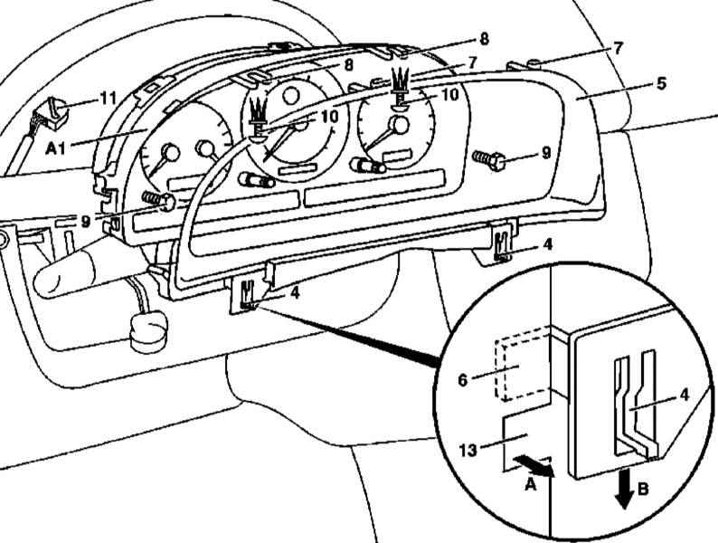 Skoda felicia: снятие и установка приборного щитка - бортовое электрооборудование - руководство по эксплуатации, техническому обслуживанию и ремонту автомобиля skoda felicia