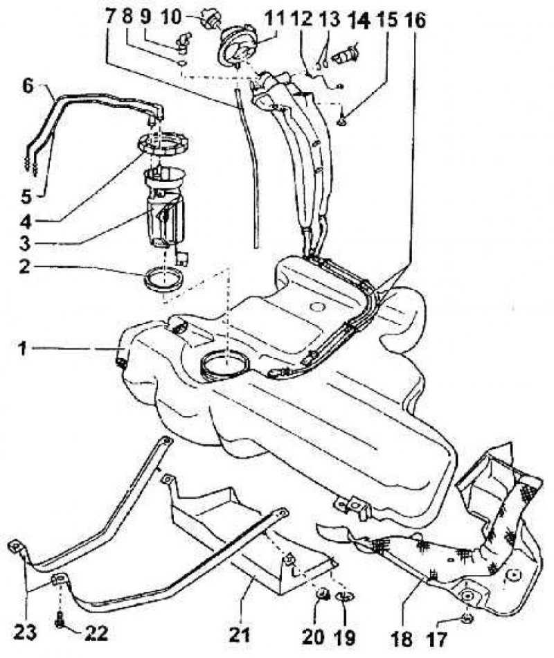 Обслуживание и ремонт skoda octavia 1996-2002: 2.59.3 детали, устанавливаемые после вставления комплекта поперечной стенки в сборе и центральной трубки в кузов