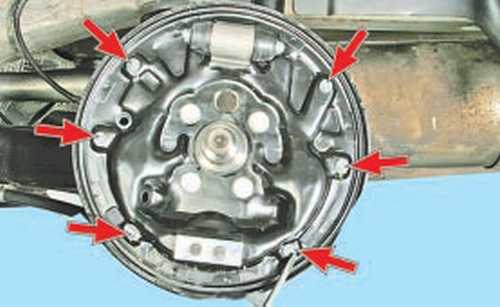 Тормозной механизм заднего колеса (дисковый) шкода фабиа